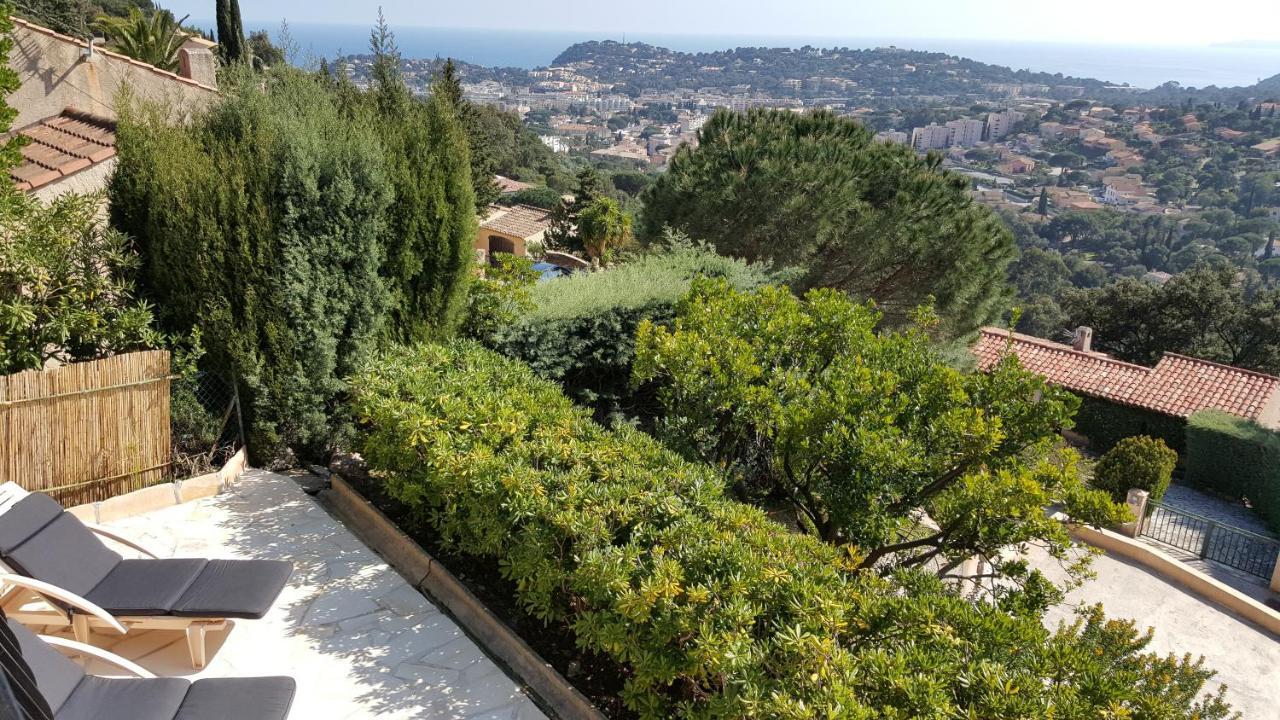 Appartement Rez De Jardin Dans Villa Vue Mer 滨海卡瓦莱尔 外观 照片